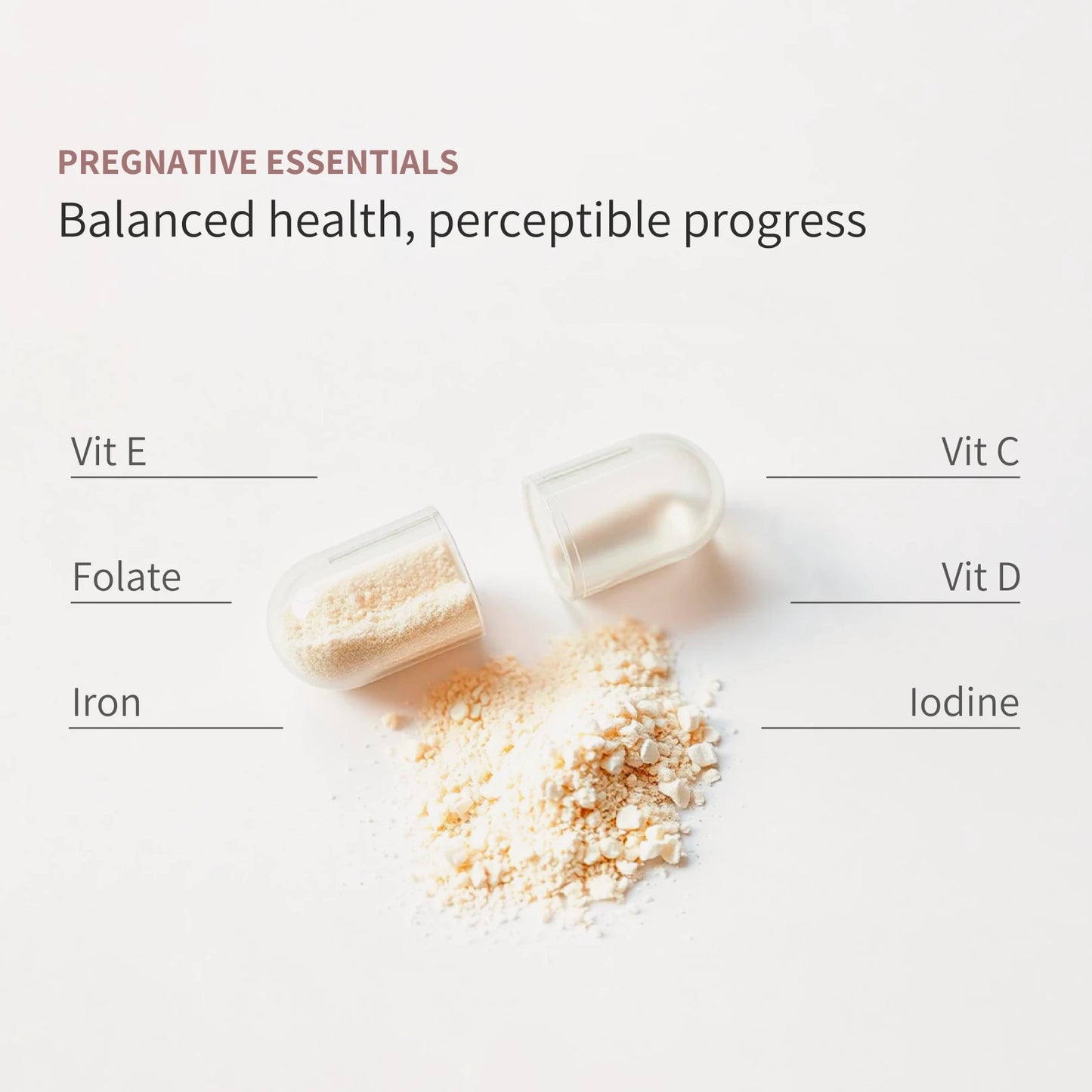 List of vitamins included on our formula.